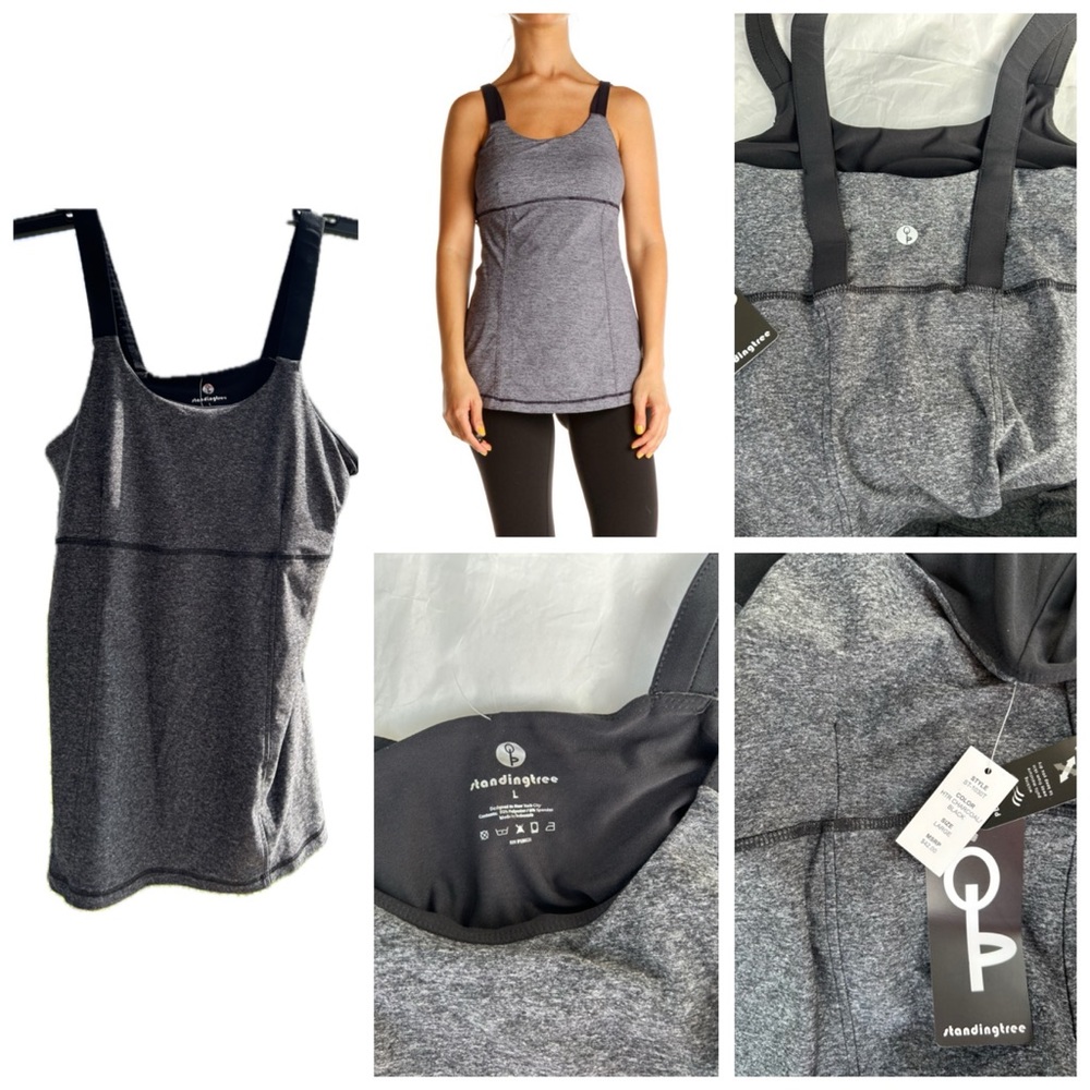 Large Standingtree Black Athletic Tank Top